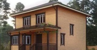 Двухэтажный дом из бруса в прохладном от Строй-Прх - строительство от 135590 руб.