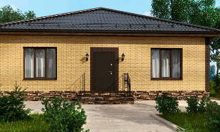 Проекты одноэтажных домов из кирпича | Строй-Прх - Прохладный от 3651 рублей